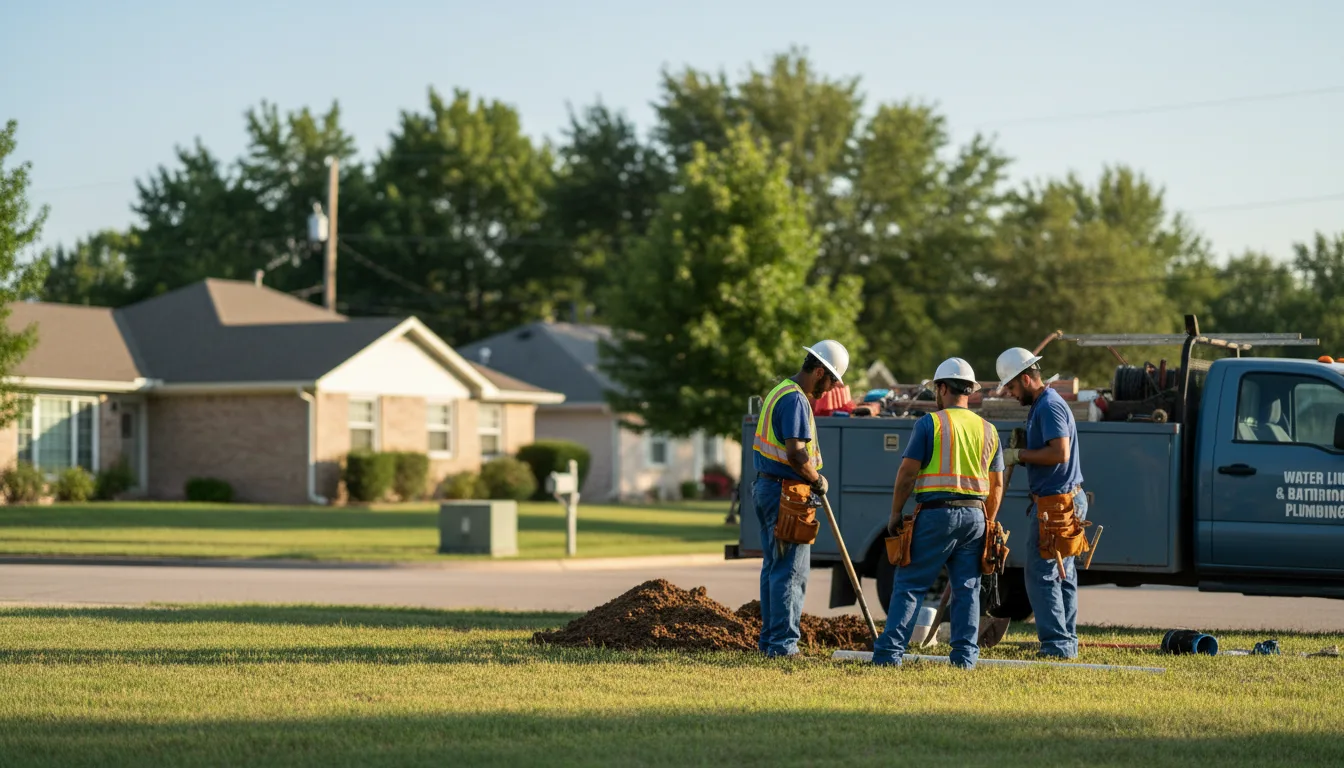 Residential water line and bathroom plumbing service in Paris, MO